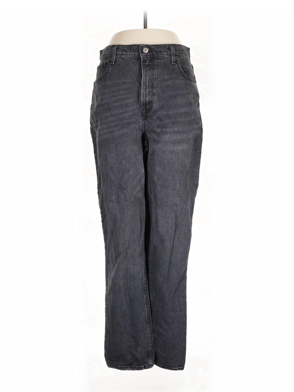 Abercrombie & Fitch High-Rise Straight Leg Black Wash Jeans